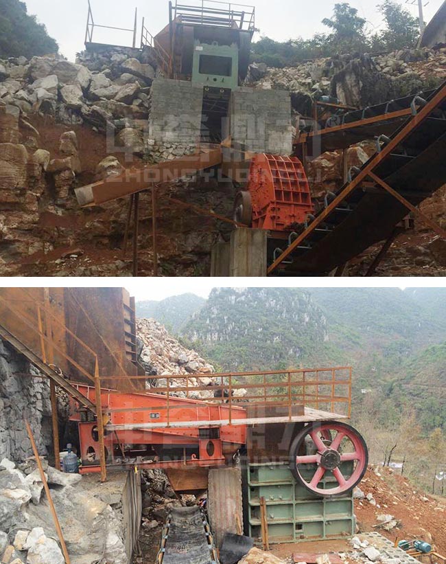 廣西河池時(shí)產(chǎn)160噸石場(chǎng)生產(chǎn)線 廣西河池時(shí)產(chǎn)160噸石場(chǎng)生產(chǎn)線