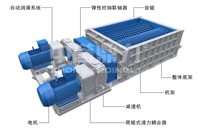 雙齒輥破碎機結構