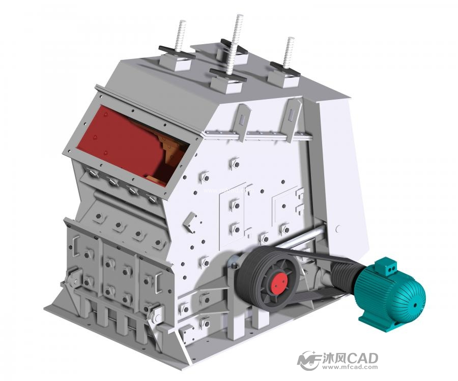 反擊式破碎機(jī)三維模型圖